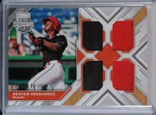 2018 Panini Elite Extra Edition Brayan Hernandez Quad Materials Relic 073/149