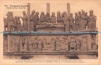R488910 Plougaste Daoulas Calvaire Cote Est Sur la plate forme le Bapteme de Not