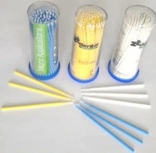 Dental Microbrush Applicators Regular Tips Green/blue 400 applicators/bx  