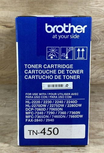 Cartouche de toner noir haut rendement Brother TN450 authentique NEUVE - Photo 2/6