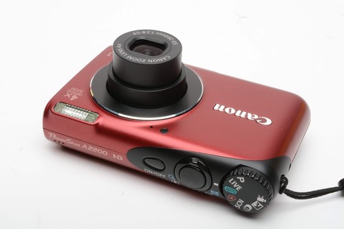 Canon Powershot A2200 14.1 MP Digital Point&Shoot (Red), Batt+charger+USB+Case - Picture 8 of 13