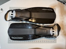 TUSA Liberator X-Ten Open Heel Scuba Diving Fins   Black   Size Medium   New