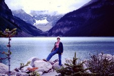 JULY 1977 Girl At Lake Louise Banff National Park Alberta Canada Slide CK-A