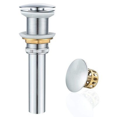 Bathroom Sink Drain Without Overflow with Strainer Basket Detachable Vessel S...