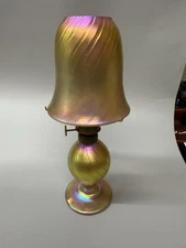 Signed Carl Radke / Phoenix Studios Custom Art Glass Miniature Oil Lamp