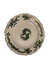 Meißen D- und Kuchenteller Pfeiffer Zeit Reicher Hofdrache Grün & Phönix Vögel