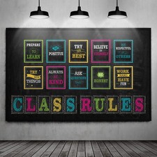 20 Pieces Classroom Bulletin Board Posters Class Rules Letter Motivational Qu...
