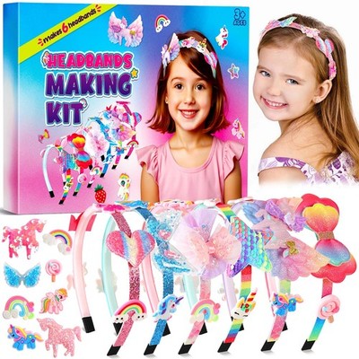 Einhorn Geschenke für Mädchen Haarreifen Madchen Bastelset Kinder 4 Jahre