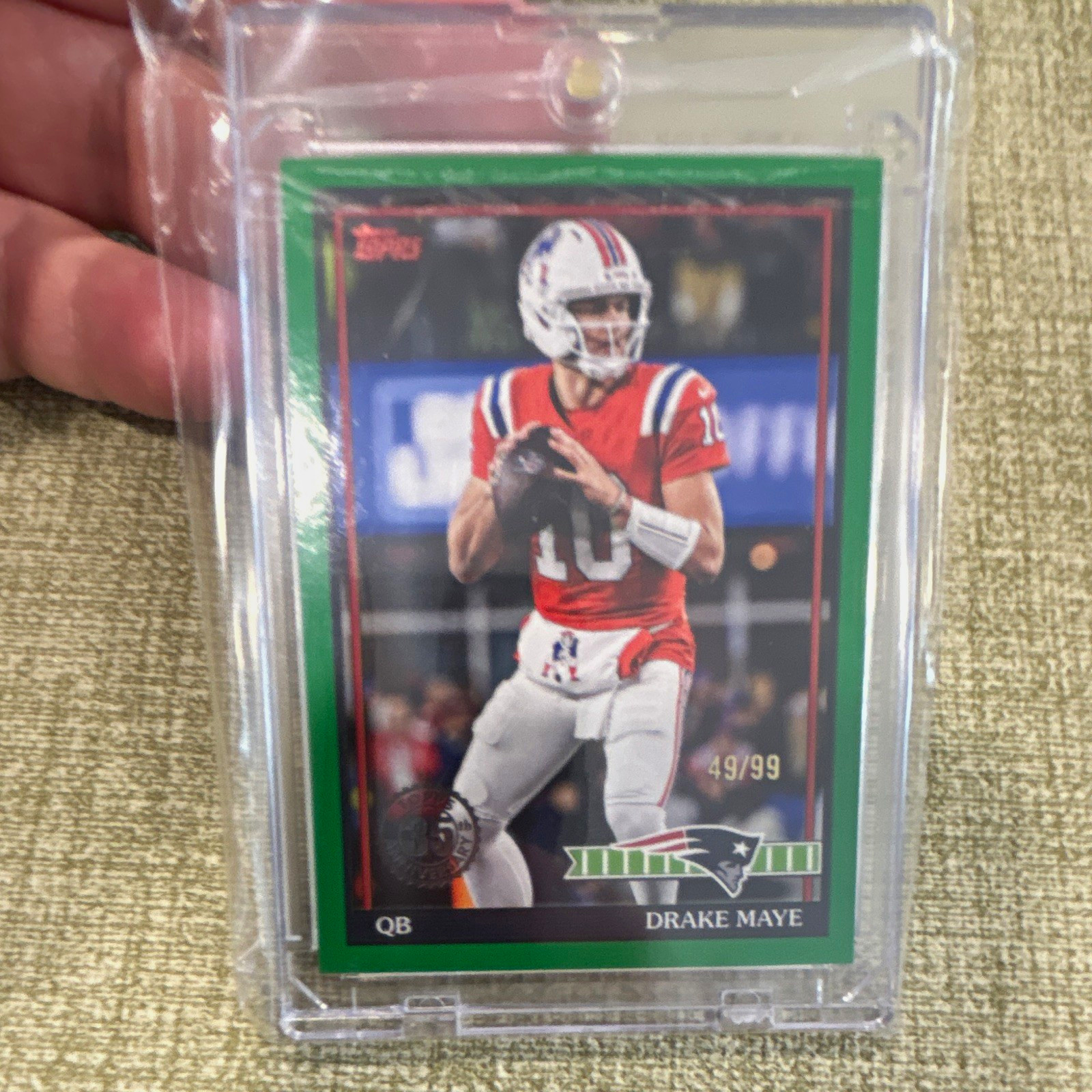 Topps 2026 Drake Maye Green Parallel #91TF-46 New England Patriots 49/99