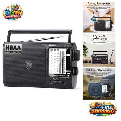 Top-Quality Portable NOAA Radio with Best Reception - Perfect for Home & Travel