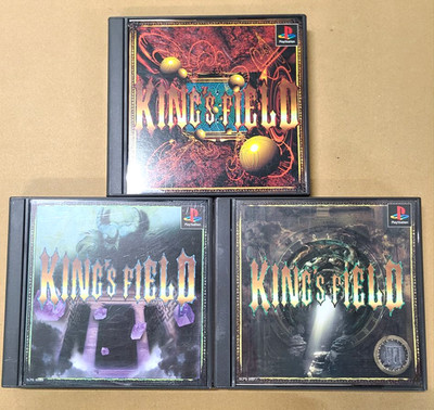 King's Field I II III Set (1 2 3) PS1 Playstation Spiele Sony Japan Getestet Lot