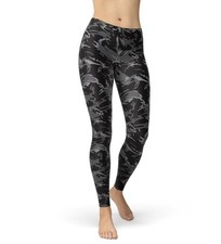 Black Camo Leggings For Women - Womens Black Leggings
