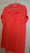 Umgee LG Women?s Coral Ss Slip On Dress Lightweight 7 
