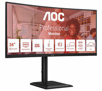 AOC Professional 34in WQHD Ultrawide 120Hz USB-C Docking KVM Monitor