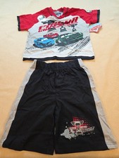 Disney Cars Lightning Mcqueen Boys Pj Short Sleep Set Sz Xs 4/5