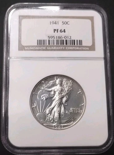 1941 Proof Walking Liberty Half Dollar NGC PF64 Very Low Mintage