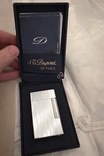 ACCENDINO S.T. DUPONT LIGNE 2 GUILLOCHE ARGENTO - ORIGINALE CON SCATOLA