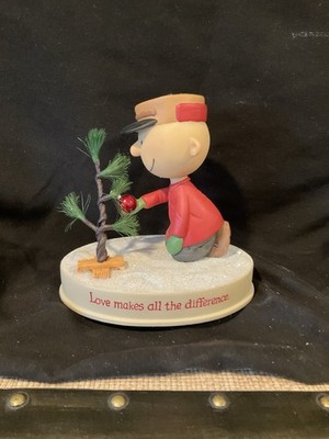 Peanuts Hallmark 2011 Charlie Brown Figurine   Love Makes All The Difference 