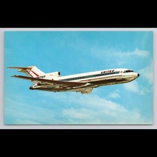 Vintage United Airlines Boeing 727 Postcard Unposted Jet Airliner Scenic View