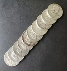 Lot of 10 50c Franklin Silver Half Dollars