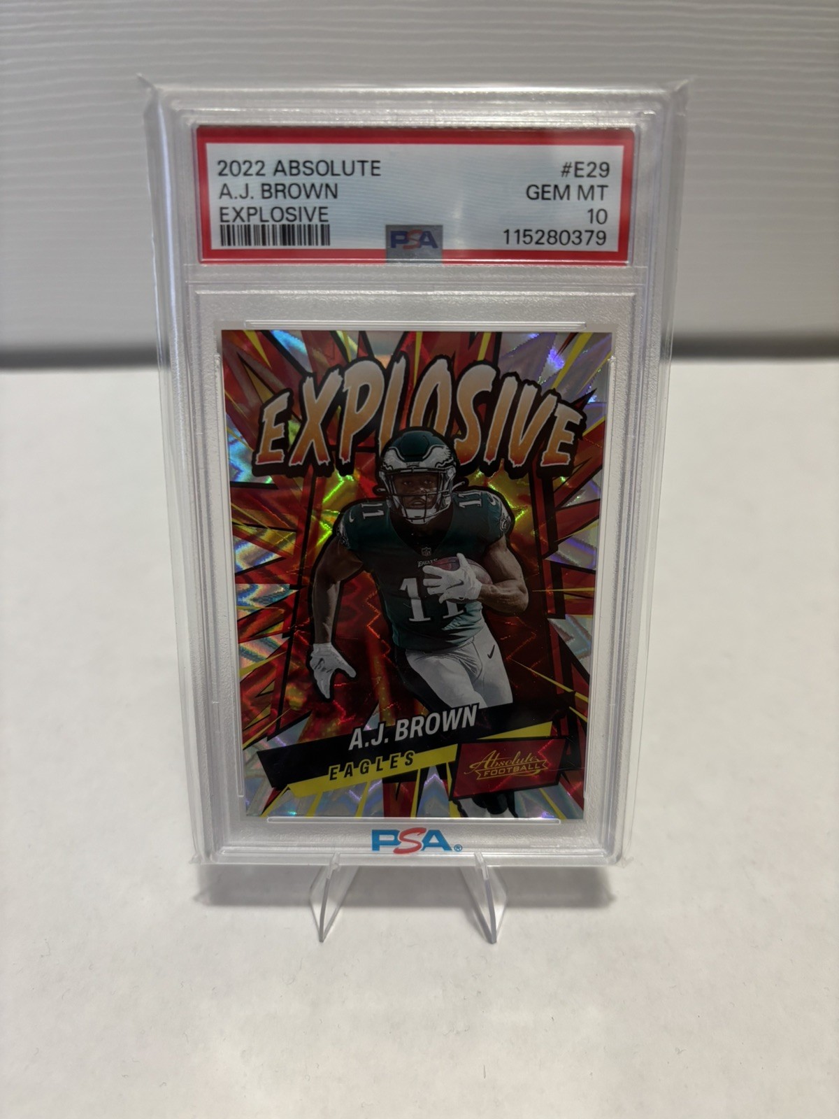 2022 Panini Absolute AJ Brown Explosive #E29 PSA 10 Eagles