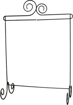 Ackermann Double Scroll Metal Table Stand Quilt Banner Display 12x14 Inch