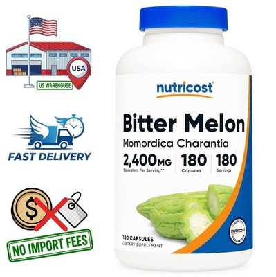 Bitter Melon Extract 2400mg Momordica Charantia 180 Capsules - 6 MONTH SUPPLY