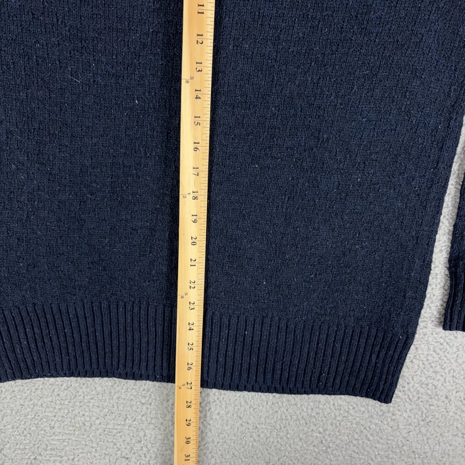 Smartwool Sweater Mens Large Navy Cozy Lodge Half Zip Merino Wool Outdoor 1/2 - Image 4 of 4