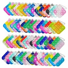 60 Pcs Mini Pop Bubble Fidget Toys for Party Favors, Small Silicone Pop 60pcs