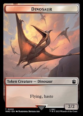 4x Dinosaur / Soldier double-sided Token - NM - Doctor Who