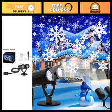 Outdoor Snowflake Projector Lights with Timer - Christmas Decoration Display