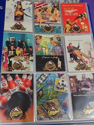 1995 Miller Lite Trading Card Lot Of 86 Miller Brewing Company High Life Vintage