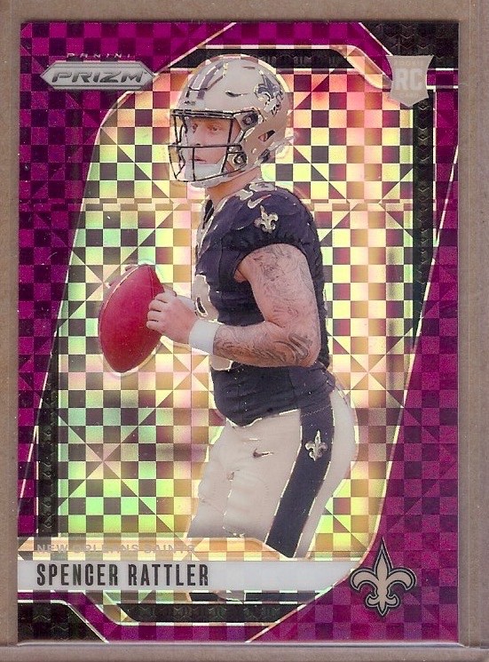 2024 PANINI PRIZM PURPLE POWER #388 SPENCER RATTLER RC 26/49!!