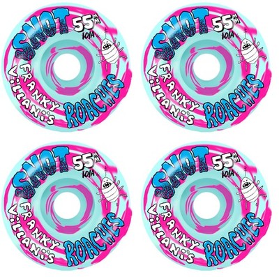 Snot Wheel Co. Skateboard Wheels 55mm Franky Villani Roaches Conical 101A Blue 
