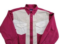 Wrangler Vintage 90s Button-down Long-sleeve Shirt Men Large Rodeo Western