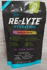 Re-Lyte Hydration Electrolyte Mix -Variety Pack 30 Stick Packs Keto Paleo Vegan