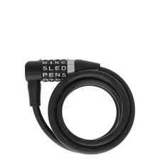 WordLock L-Head Bicycle Cable Bike Lock 4ft x 8mm Black - Resettable - Security