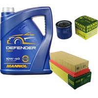 Inspektionspaket 5L Mannol Defender 10W-40 FüR Fiat Seicento/600 1.1 Lancia Y