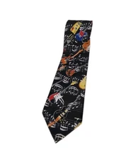 Dangling Man Music Theme Necktie Tie Guitars And Musical Notes