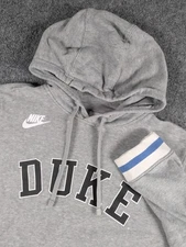 Duke University Blue Devils Nike Hoodie Mens Medium Gray NCAA Basketball