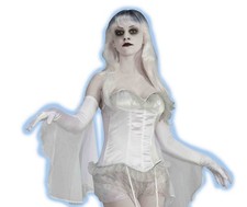 Adult Women Ghost Corset Womens Halloween Costumes
