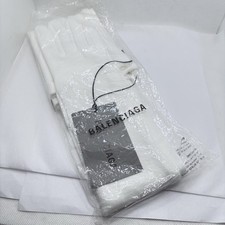 NEW 750 Balenciaga Opera GL Gloves Super Long Thick Cotton White Sz M 7.5