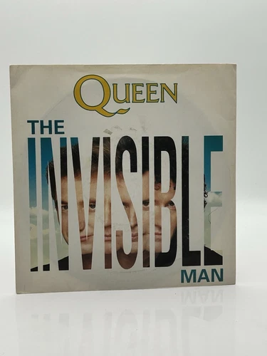 Queen The Invisible Man 1989 Uk 7”ps With Fact Samp Sticker