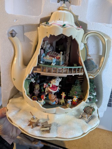 carillon vintage enesco Holiday Bungalow Delux illuminato nuovo scatola aperta raro - Foto 5 di 11