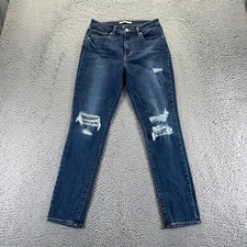 Levis Jeans Womens Size 28 Blue Dark Wash Cotton Stretch 721 High Rise Skinny