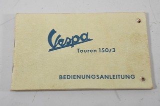 O67A42 Vespa Touren 150/ 3 Bedienungsanleitung original für Oldtimer Moped