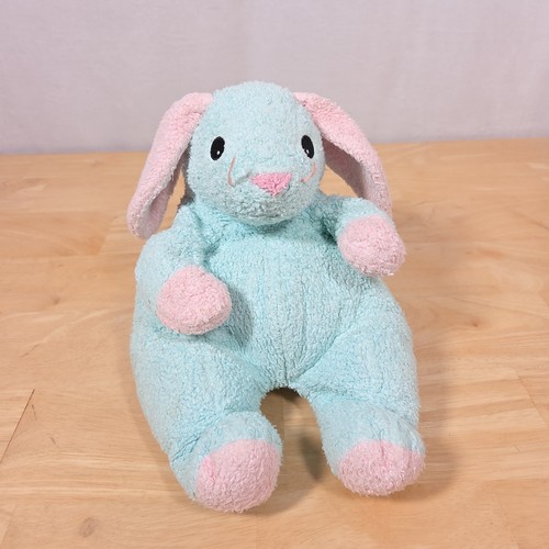 Ty Baby “BunnyBaby” Rattle Plush Pink & Green Pastel Bunny Rabbit Toy 1999