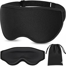 3D Cooling Eye Mask Sleep Mask for Men  Women - Light Block-Out w/Adjustable St