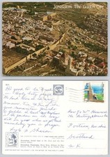 c34147 Aerial view Jersualem  Israel  postcard 1992 stamp