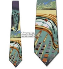 Salvador Dali Ties Persistence of Memory Necktie Melting Clocks Mens Neck Tie Br